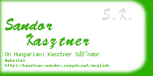 sandor kasztner business card